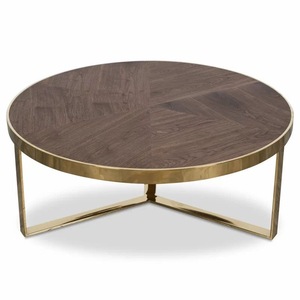 Mesa de Centro Decorativa Hecha a Mano, Ecológica, Moderna, de Madera/Metal, Estilo Antiguo, Fácil de Limpiar, para Sala de Estar - Product Image 1