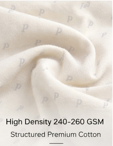 Custom Made 240 GSM 100% Cotton <b>Knitted</b> Front Oversized Streetwear T Shirt Neck Collar Double <b>Needle</b> Breathable Quick Dry Neck - Product Image 4