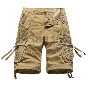 Pantalones Cortos Cargo de Algodón 100% para Hombre, Diseño Exclusivo, Lavado Ácido, Largura hasta la Rodilla, Casual de Verano, Cintura Media Elástica, Estampado, Servicio ODM - Product Image 5