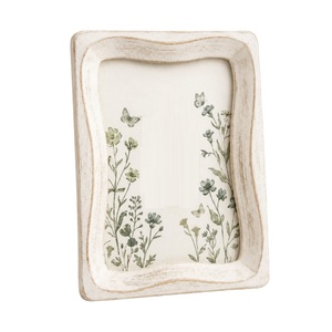 Wholesale Handmade Mango Wood <b>Picture</b> <b>Frame</b> <b>Vintage</b> Style Hand Carved Ribbed Texture Photo Holder for Tabletop Home Decor - Product Image 3