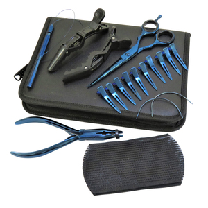 Unique Color Customized Design Custom Logo Hair Extension Tool <b>Set</b> With Hair Extension <b>Pliers</b> & Accessories - Product Image 1