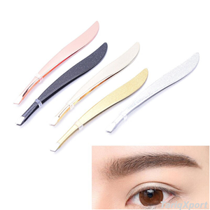 Pinzas Profesionales de Acero Inoxidable para Cejas, Punta Inclinada y Puntiaguda, Herramienta de Depilación de Precisión - Product Image 6