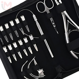 Kit de herramientas profesionales para extensiones de cabello, alicates de acero inoxidable, tijeras, micro anillos, herramienta de instalación de micro eslabones, alicates de crimpado. - Product Image 4