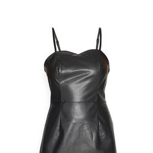 Vestido de cuero sin mangas para verano, sexy, ajustado, para fiesta, ropa de club, en oferta - Product Image 4