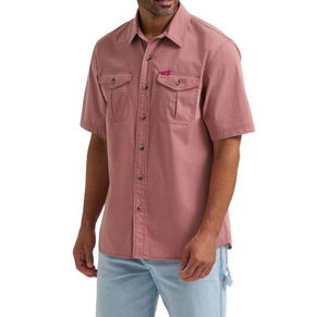 Chemise en twill pour homme, coupe classique, logo personnalisé, été, OEM ODM, manches courtes, 55% coton, 43% polyester, 2% élasthanne, fermeture boutonnée - Product Image 2