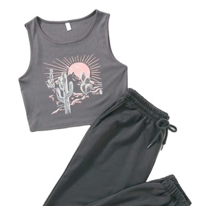 Conjunto de pijama de algodón para mujer superventas personalizado conjunto de ropa de dormir de 2 piezas camisón ropa de salón para mujer de Bangladesh - Product Image 1