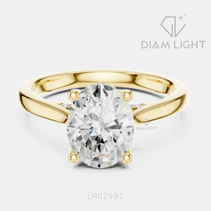 1.69CT Oval Cut Lab Grown Diamond <b>Ring</b> 14KT White Gold F+ Color VS+ Clarity IGI Certified Classic Engagement <b>Ring</b> - Product Image 5