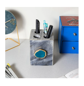 Portalápices de mármol para papelería, organizador de escritorio para profesores, estilo simple, soporte para bolígrafos de mármol, decoración del hogar, tarro de almacenamiento - Product Image 6