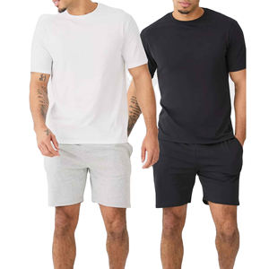 Conjunto Deportivo Informal de Otoño para Hombre, Camiseta Deportiva y Pantalones Cortos, 100% Algodón Transpirable para Entrenamiento, Trotar y Deportes - Product Image 1