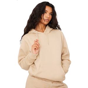 Sweat à capuche surdimensionné pour femmes en polaire avec logo personnalisé OEM ODM pull à coupe ample sweat chaud pour l'hiver hauts avec logo à l'avant vente en gros - Product Image 1