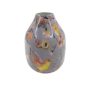 Jarrón Decorativo de Hierro para Mesa, Acabado Negro y Dorado, para Decoración del Hogar y Bodas, Jarrón Metálico - Product Image 1