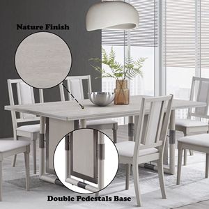 Tavolo da Pranzo Marta con Finitura Naturale, Arredamento Elegante e Raffinato per il Tuo Spazio Pranzo - Product Image 5