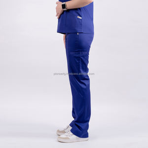 ชุดเครื่องแบบแพทย์ผ้าโพลีเอสเตอร์สำหรับโรงพยาบาลผ้าทอลายทแยงไซส์ XL ของ2024 - Product Image 2