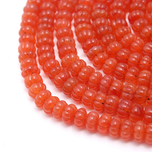 AAA + 8-9MM Natural cornalina tallada Rondelle cuentas ópalo piedra preciosa para la fabricación de joyas - Product Image 2