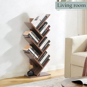 Étagère à livres pour la maison, 7 niveaux, en forme d'arbre, en bois, organisateur de rangement, étagère de présentation pour bureau, salon, salle d'étude - Product Image 3