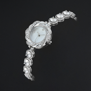 Reloj de Pulsera de Lujo para Mujer ZD0018 con Logotipo Personalizado, Reloj de Joyería con Diamantes de Circonio para Mujer - Product Image 2