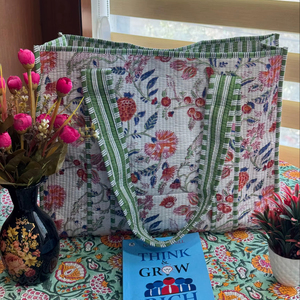 Women's Colorful Floral Quilted Tote <b>Bag</b> Quilted Cotton Tote <b>Bag</b> <b>Large</b> Professional High Quality <b>Beach</b> Travel Tote <b>Bag</b> - Product Image 1