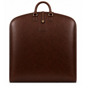 Sac de transport pour costume en cuir de vachette de qualité supérieure, fait main, robuste, avec fermeture éclair, pour voyage d'affaires décontracté et simple - Product Image 1