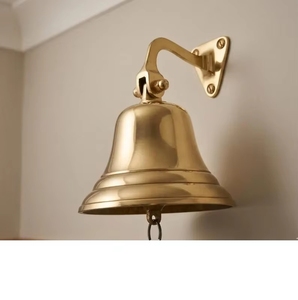 Campana de Pared Vintage de Latón, Campana Náutica para Puerta con Cuerda, Decoración Antigua para Colgar en el Hogar - Product Image 1