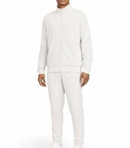 Men's <b>White</b> <b>Tracksuit</b> Full Sleeve Zipper Closure Casual Autumn Wear Solid Color 100% Cotton Side Pockets Regular Fit - Product Image 3