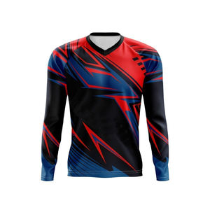 Maillot de motocross de haute qualité, respirant, coupe-vent, vêtements de sport pour moto tout-terrain, imprimé, maillot d'équipe de course personnalisé, 100 % polyester - Product Image 6