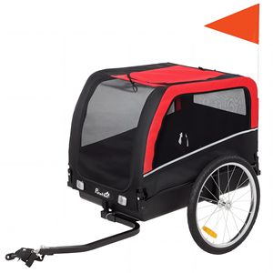 Rimorchio per Bicicletta per Cani con Pneumatici da 20 Pollici, Sgancio Rapido, Carrello per Animali Domestici, Trasportino per Bici con Bandiera Riflettente, Accessorio per Bicicletta - Product Image 1
