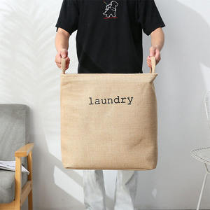 Premium Quality Jute Laundry Bag with Laminated Interior Waterproof Dirty Clothes Storage Bag - Product Image 5