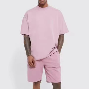 Ensemble T-shirt à capuche et short coupe droite pour homme 2026 – 100 % coton biologique de haute qualité – Tenue d'été unie pour sports d'hiver - Product Image 6