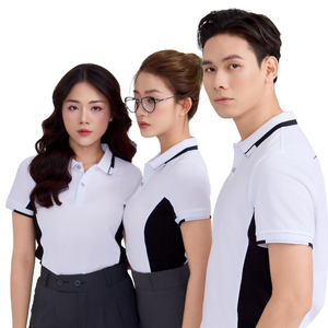 Polo de dos tonos de peso pesado 220gsm algodón Spandex Unisex moda Streetwear impresión personalizada disponible - Product Image 1