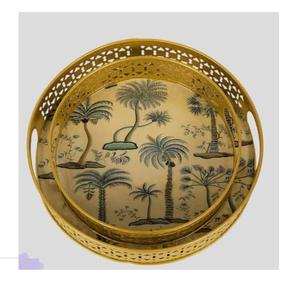 Plateau de service en bois d'acacia de taille moyenne pour la cuisine, la table, les dîners, les cadeaux de Noël et de mariage - Product Image 5