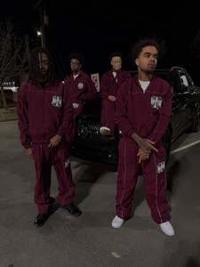 Custom Wine Windbreaker Tracksuit Men Lightweight Zip <b>Up</b> Jacket And Pants Two Piece Streetwear Casual Sportswear Set - Product Image 2