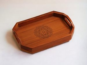 Most Selling Wooden <b>Trays</b> Set for Party <b>Buffet</b> Serving with Montessori Wooden Design Storage <b>Tray</b> Available In Bulk Quantity - Product Image 3