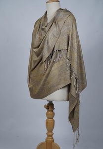 Chal de Diseño para Mujer, de Cachemira, Seda y Modal, Estilo Jamawar, Suave, Ligero, Tejido Premium, Ultra Suave y Elegante, para Fiestas - Product Image 3