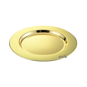 Round Gold Metal Charger Plate with Beaded Design Glam Table Setting Party Dishes metal charger plate - Product Image 4
