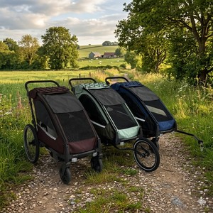 Poussette/remorque/voiture de jogging 3 en 1 pour enfants en alliage d'aluminium série KS-200 avec suspension indépendante pour des aventures actives - Product Image 2