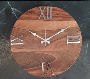 Handmade Wooden <b>Clock</b> Decorative Natural Wood Wall Hanging <b>Clock</b> For Bedroom And Living Room Premium Wooden <b>Clock</b> - Product Image 1