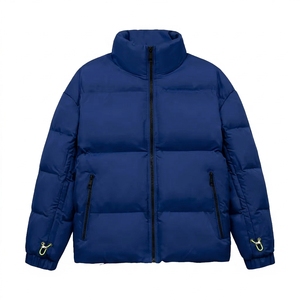 Men Winter Puffer Jacket Waterproof Down <b>Coat</b> Zipper Pocket Drawstring Custom Logo Casual Outdoor Wear - Product Image 1