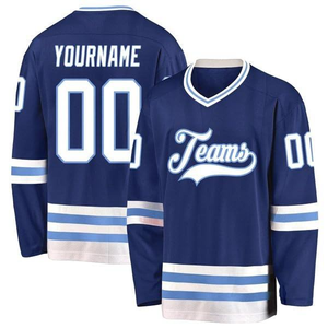 Maillot de hockey sur glace personnalisé à manches longues, uniforme d'équipe, nom et numéro personnalisés, chemise de sport - Product Image 4