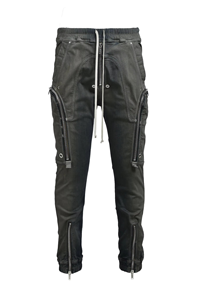 Jeans en denim pour hommes HaiYao 2026, coupe skinny, style vintage, multi-poches, fermetures éclair, streetwear, hip-hop, Y2K, OEM ODM, haute qualité - Product Image 2