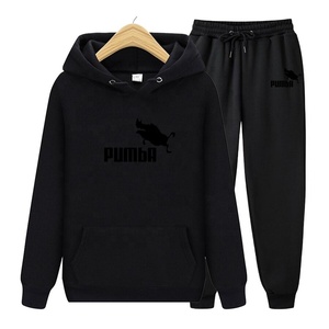 Survêtement de couleur unie pour homme, ensemble de 2 pièces, Sweat à capuche et pantalon, avec Logo, personnalisé, nouvelle collection 2022 - Product Image 6
