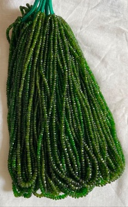 Collier en tourmaline verte naturelle avec perles et papillon en argent, bijoux pour femmes, vente en gros, lot, meilleur prix, pierre de naissance juillet - Product Image 2