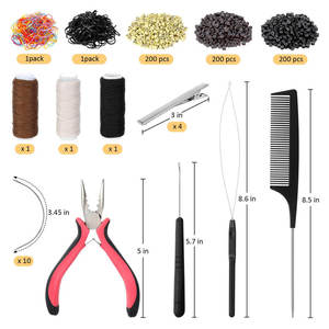 Alicates para extensiones de cabello, herramienta de sujeción de mandíbula estrecha y ancha de acero inoxidable para instalación y extracción, Kit de extensiones de cabello de alta calidad - Product Image 5