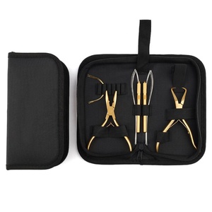 Hair Extension Micro <b>Bead</b> Tool Kit Stainless Steel Pliers <b>Needles</b> Hook Loop Scissors Professional Salon Hair Installation High - Product Image 5