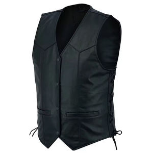 Chaleco de Motocicleta Personalizado para Hombre, de Cuero Vacuno Genuino de Grado A, Transpirable, de Lona, para Invierno, Estilo Casual, TOPEAK SPORTS TS--03 - Product Image 3