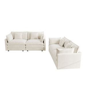 Set Divano Imbottito a 2 Posti 2+2 Sedute per Casa, Ufficio, Salotto, Soggiorno con 2 Pezzi - Product Image 4