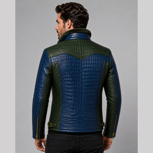 Veste en cuir véritable pour homme de qualité supérieure pour l'automne et l'hiver, style streetwear, teinture unie, avec service OEM, vente en ligne - Product Image 5