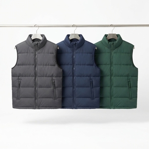 Vestes matelassées sans manches pour hommes, personnalisées avec votre marque, chaudes pour l'hiver, légères et résistantes à l'eau, pour commandes en gros - Product Image 1