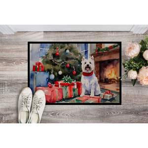 Westie Cozy <b>Christmas</b> Doormat Non-Slip Washable Low Pile Indoor and Outdoor Entryway <b>Rugs</b> 24H X 36W Front Door Mat - Product Image 2
