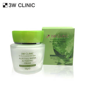 Crema Hidratante Activadora de Agua con Aloe Vera 3W Clinic, 50g, para Piel Seca, en Caja - Product Image 1