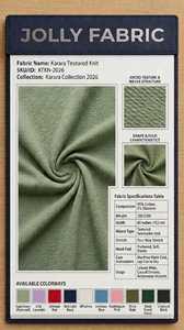 KARARA Textured Knit 60 Inches 200 GSM 4-Way Stretch <b>Spandex</b> Cotton Fabric Activewear Casual Wear Soft brushed <b>spandex</b> material - Product Image 1